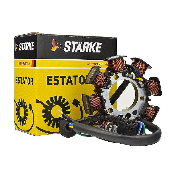 ESTATOR COM BOBINA DE PULSO STARKE EST044 YAMAHA YBR FACTOR 125 K-E-ED / XTZ 125 K-E 06-10 - UN