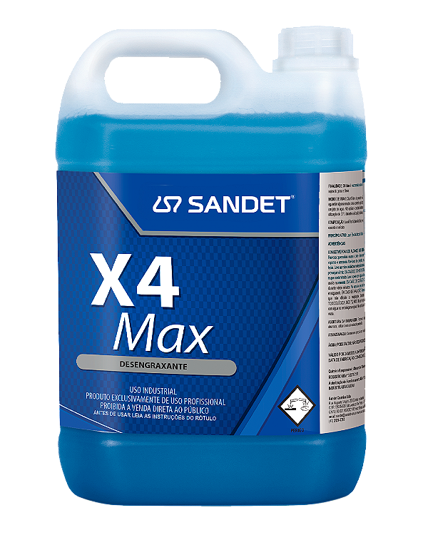 DESENGRAXANTE SANDET X4 MAX 5:200 CONCENTRADO - 5LT