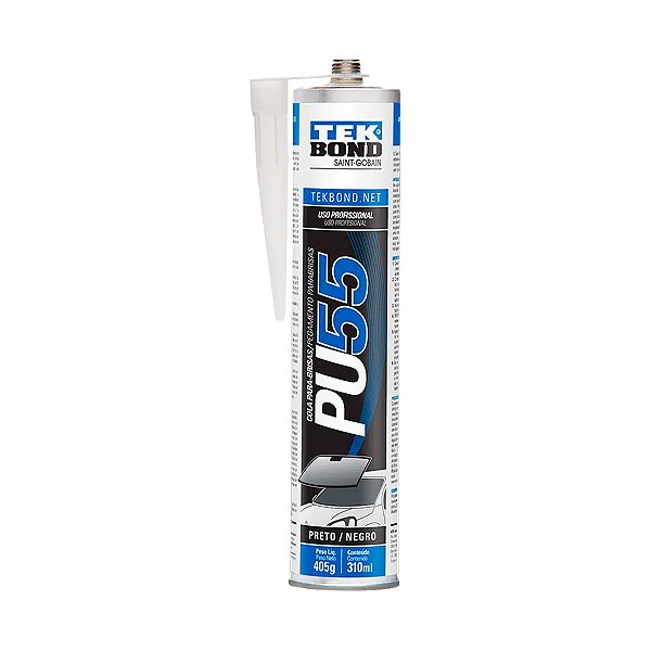 COLA PARABRISAS TEKBOND PU55 PRETO - 405GR