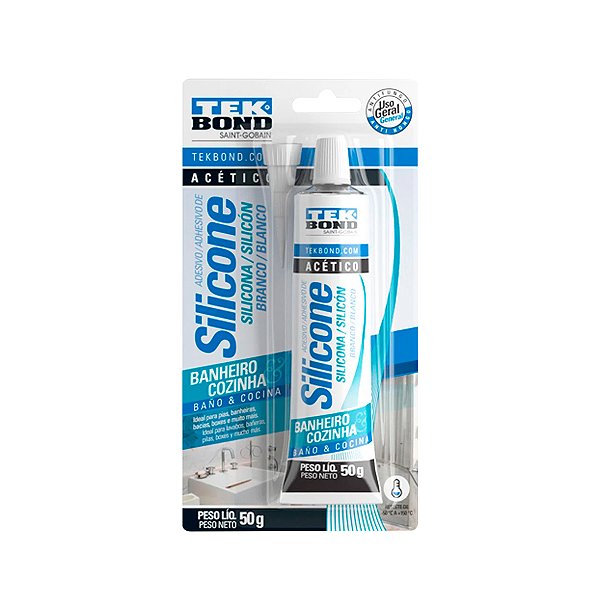 ADESIVO SILICONE BANHEIRO E COZINHA TRANSPARENTE - 50GR