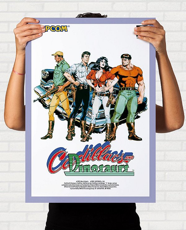 Poster Cadillacs and Dinosaurs - Pôster Arcade Capcom