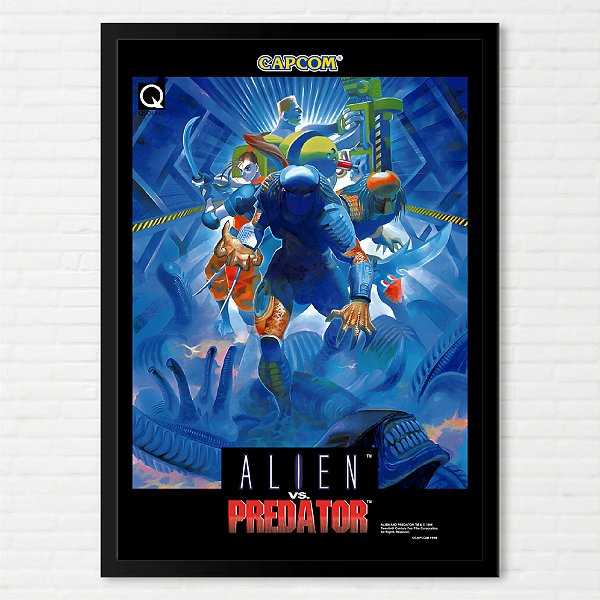 Quadro Alien vs Predator - Pôster Arcade Capcom