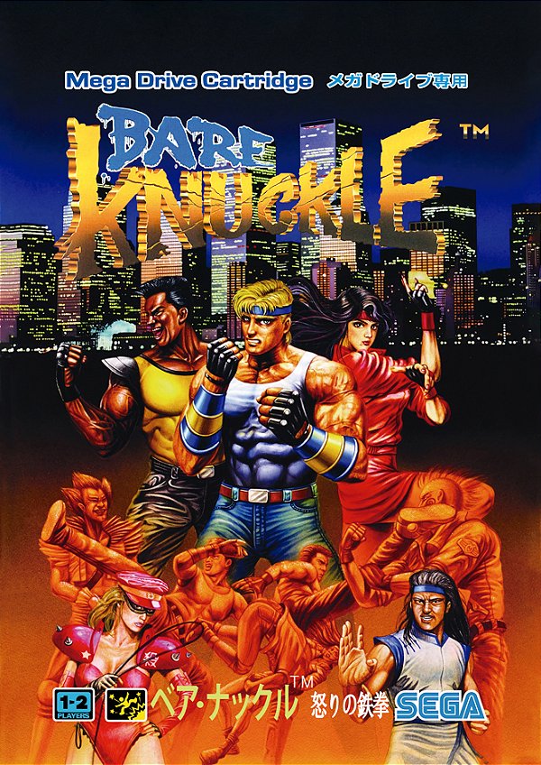 Quadro Capa do Bare Knuckle (Street of Rage) - Sega Mega Drive Japonês