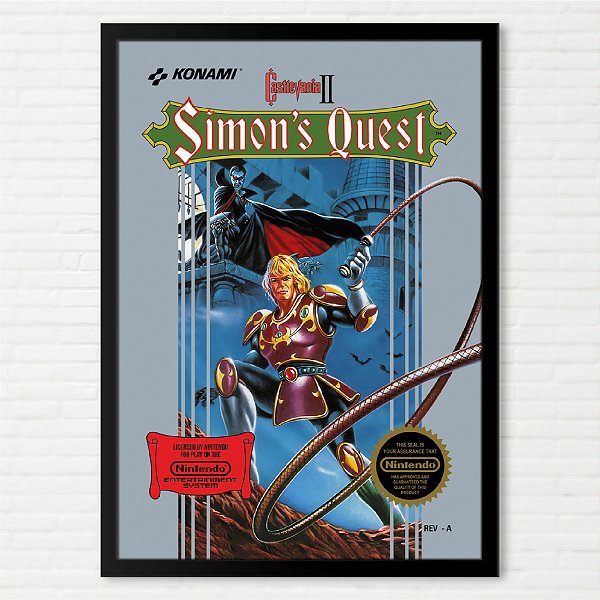 Quadro Capa do Castlevania II Simon´s Quest - NES Americano