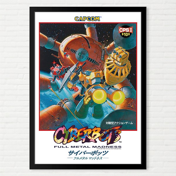 Quadro Cyberbots - Pôster Arcade Capcom Versão 02