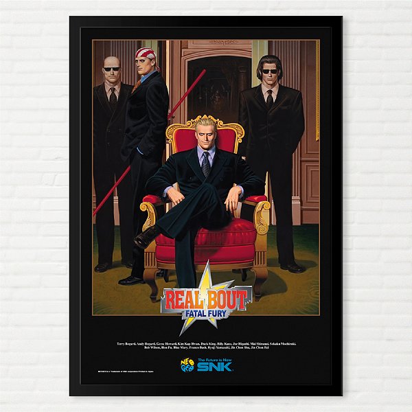 Quadro Real Bout Fatal Fury - Pôster Arcade SNK Americano