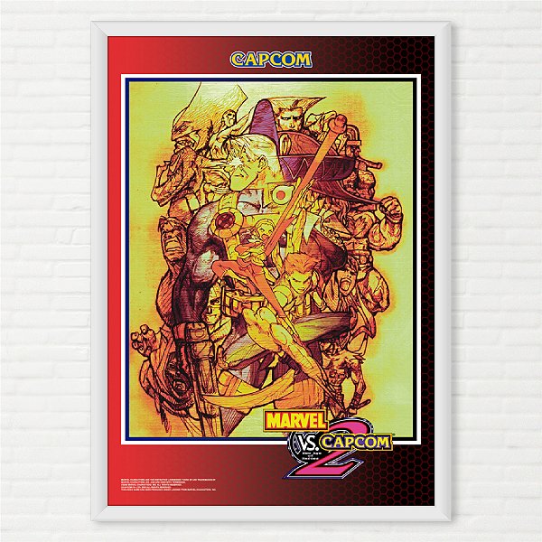 Quadro Marvel vs Capcom 2 - Arcade Pôster Capcom Americano - Final ...