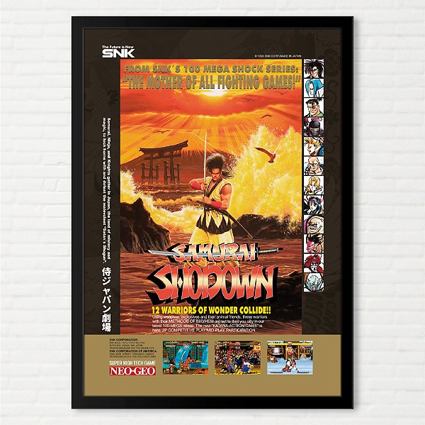 Quadro Samurai Shodown - Pôster Arcade SNK