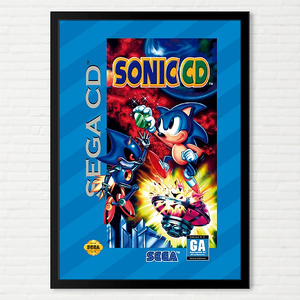Quadro Capa do Sonic CD - Sega CD Americano