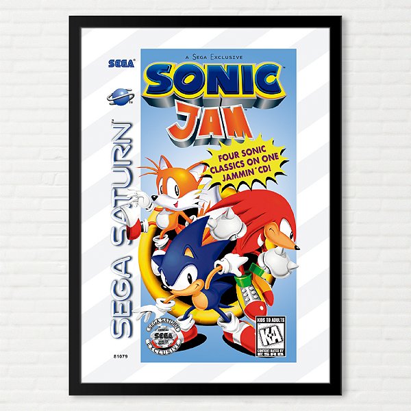 Quadro Capa do Sonic Jam - Sega Saturn Americano