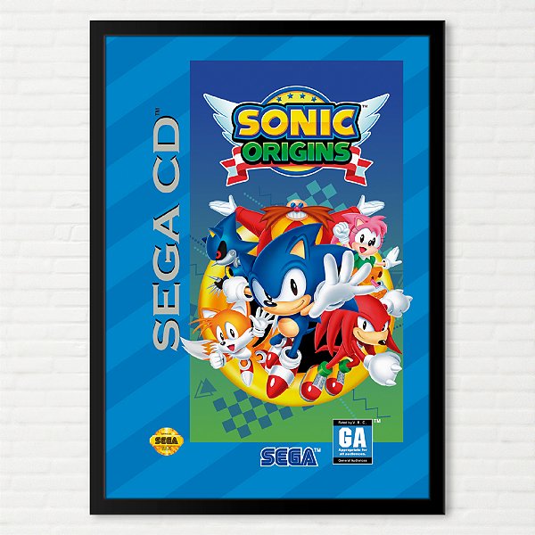 Quadro Capa do Sonic Origins - Sega CD Americano