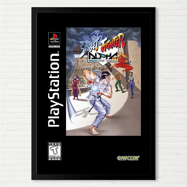 Quadro Capa do Street Fighter Alpha - Sony PlayStation