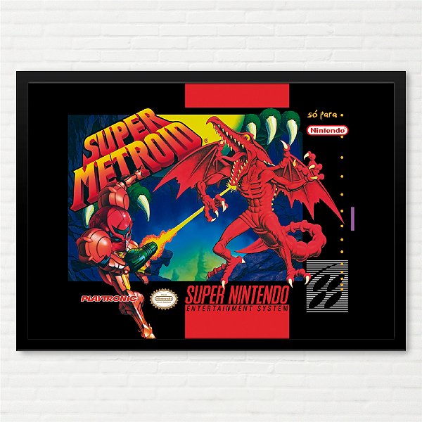 Quadro Capa do Super Metroid - Super Nintendo Playtronic
