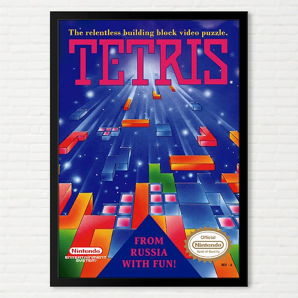 Quadro Capa do Tetris - NES Americano