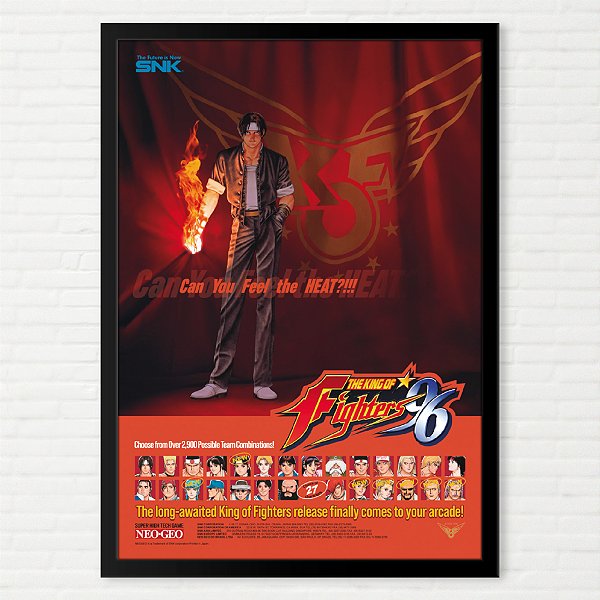 Quadro The King of Fighters 96 - Pôster Arcade SNK
