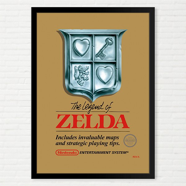 Quadro Capa do The Legend of Zelda - NES Americano