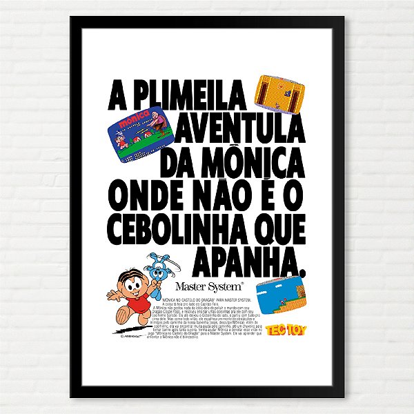 Quadro Mônica no Castelo do Dragão Sega Master System TecToy - Propaganda Revista