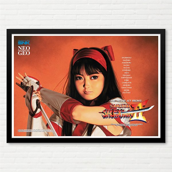 Quadro Samurai Shodown 2 Nakoruru - Pôster Arcade SNK