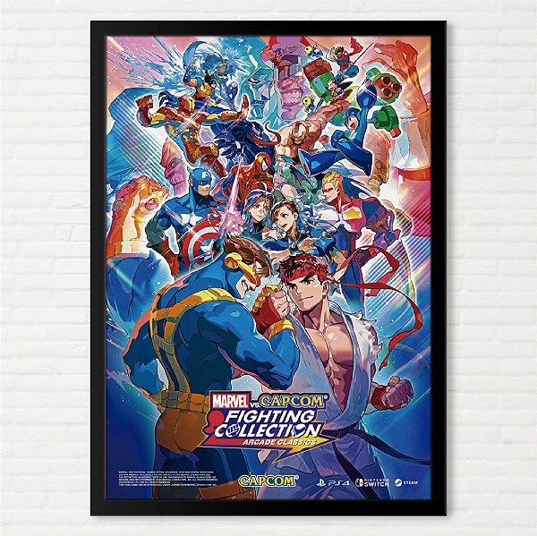 Quadro Marvel vs Capcom Fighting Collection - Pôster Capcom