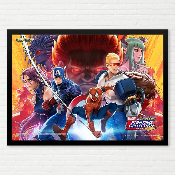 Quadro Marvel vs Capcom Fighting Collection Shinkiro 2025 - Pôster Capcom
