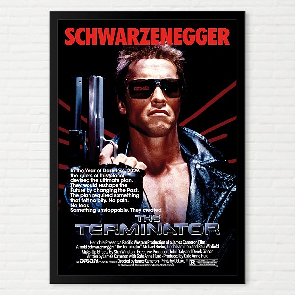 Quadro O Exterminador do Futuro - The Terminator - Pôster Filme