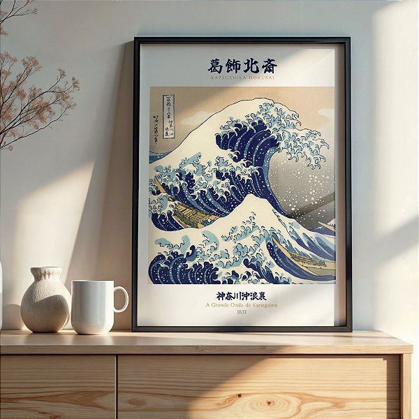 Quadro A Grande Onde de Kangawa Hokusai