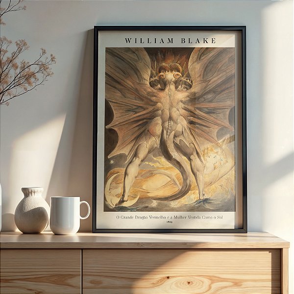 O Grande Dragão Vermelho e a Mulher Vestida Como o Sol 1805 William Blake