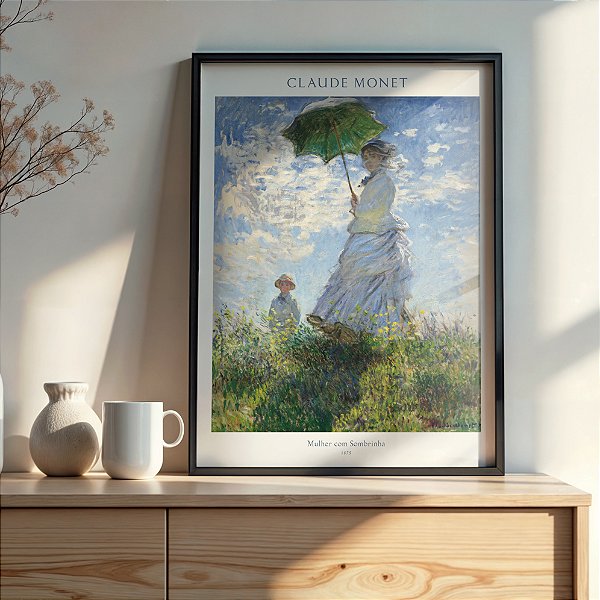 Quadro Mulher com Sombrinha - Claude Monet