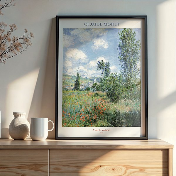 Quadro Vista de Vétheuil - Claude Monet