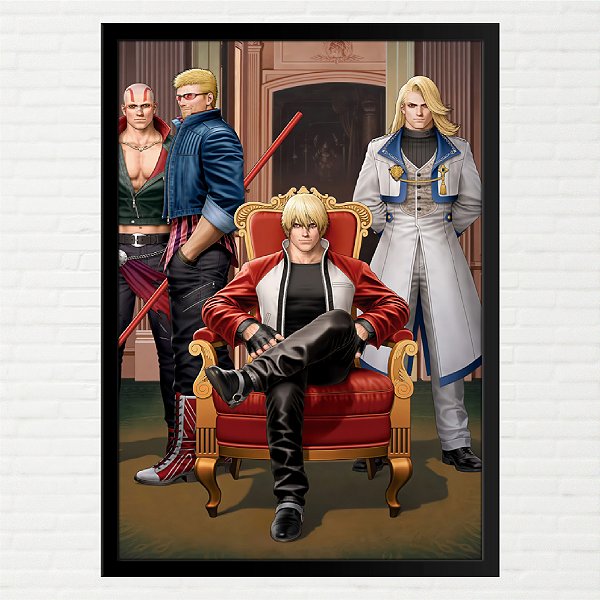 Quadro Fatal Fury City of the Wolves Rock Howard Shinkiro Arte Pôster SNK