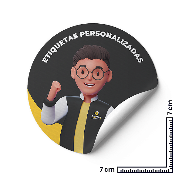 ADESIVO REDONDO 7X7 PERSONALIZADO