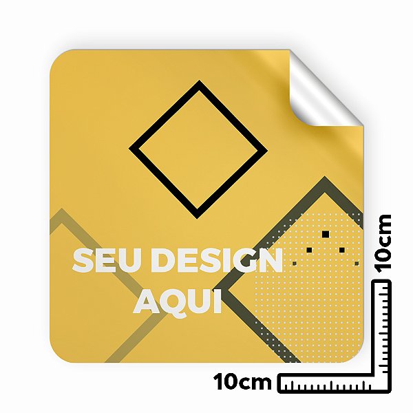 ADESIVO QUADRADO 10X10 PERSONALIZADO