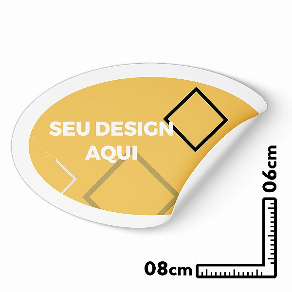 ADESIVO OVAL 8X6 PERSONALIZADO