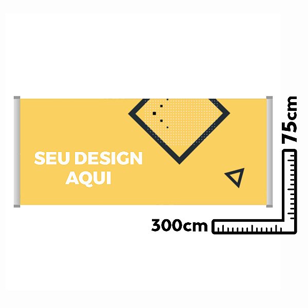 FAIXA PERSONALIZADA 300X75 EM LONA 280G