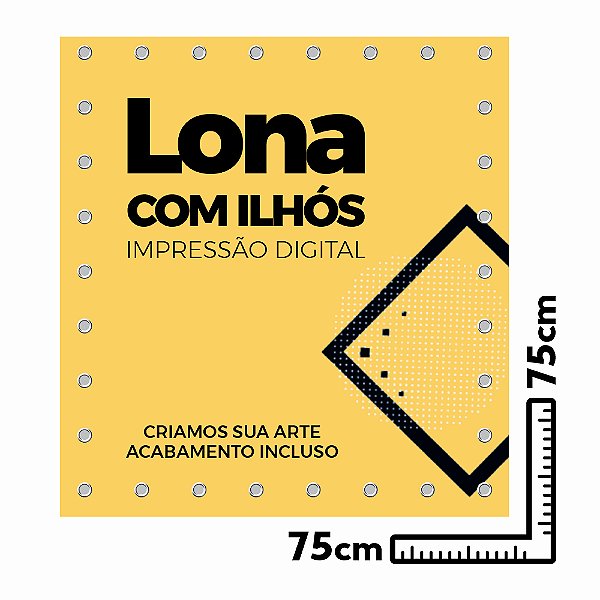 LONA 75X75 COM ILHÓS 440G