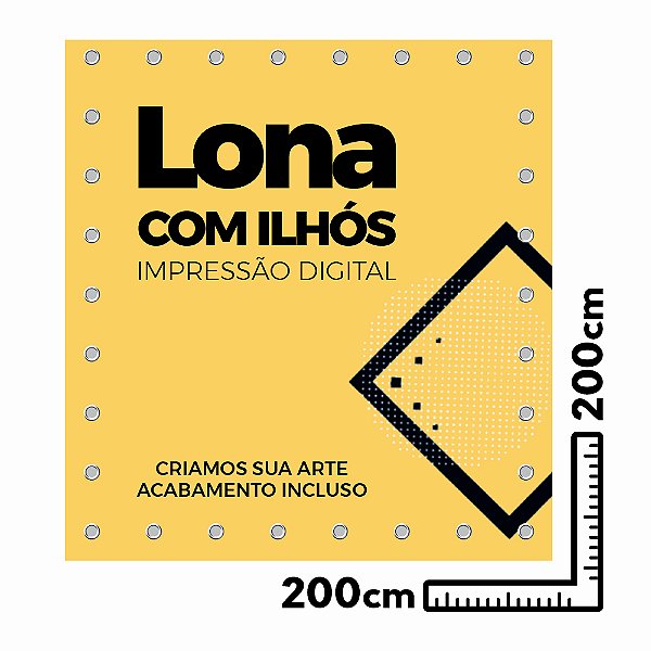 LONA 200X200 COM ILHÓS 440G