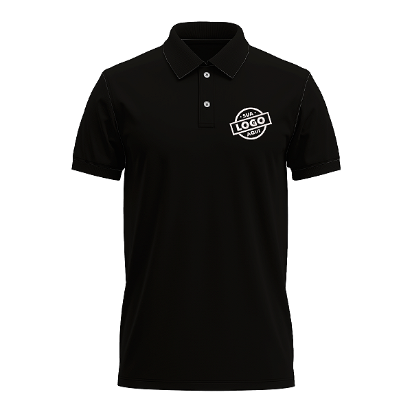 Camisa Polo Piquet com Logo no Peito