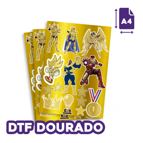 DTF U.V Dourado - A4 20x28 cm