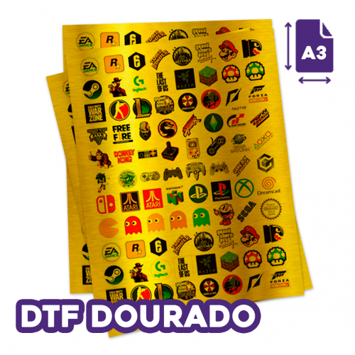 DTF U.V Dourado - A3 40x27 cm