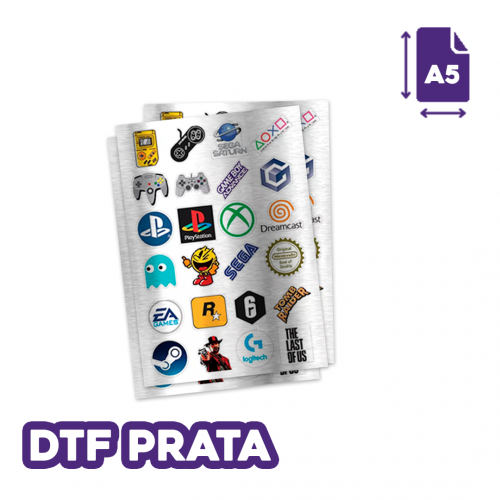DTF U.V Prata - A5 20x14 cm