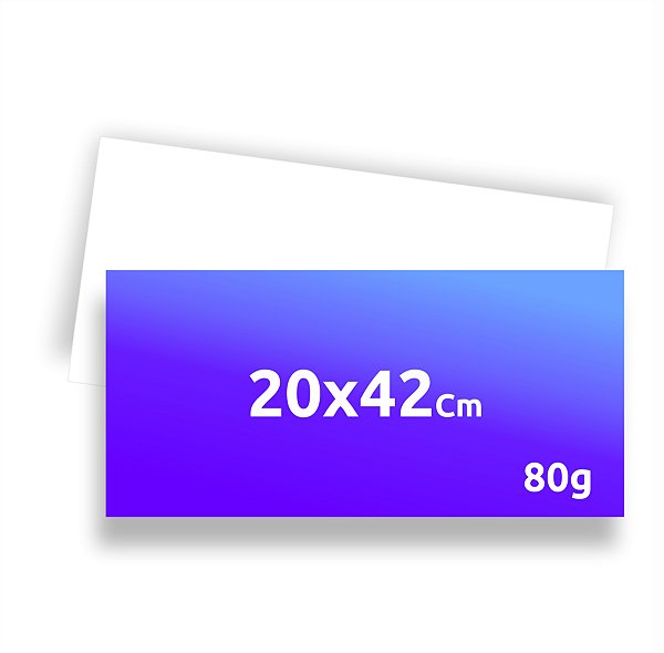 Folheto 20x42 cm - 80 g/m²