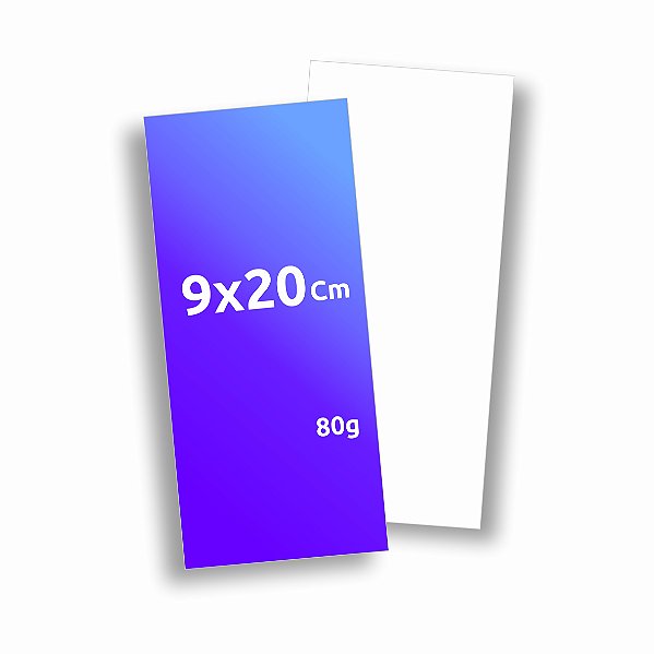 Folheto 9x20cm - 80 g/m²