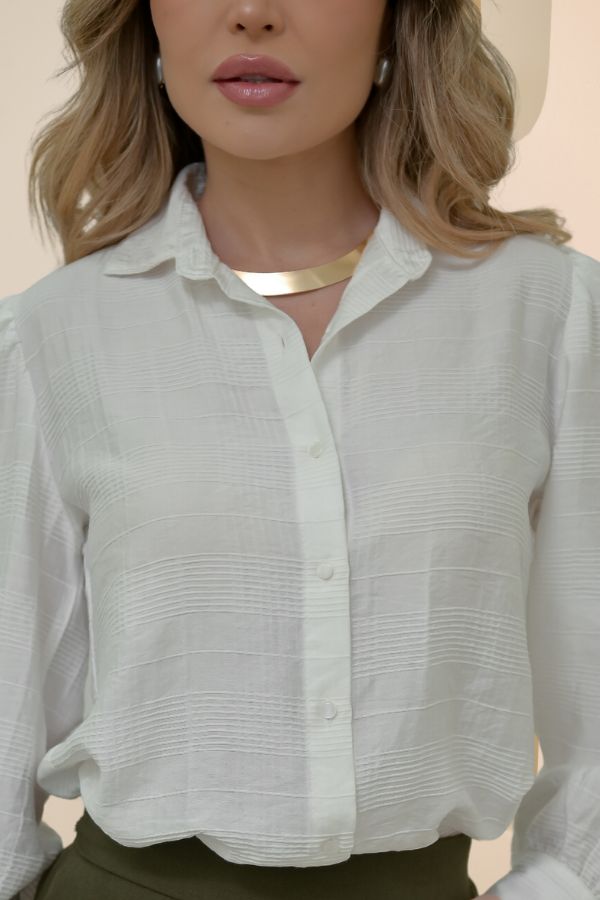 Camisa Feminina Texturizada