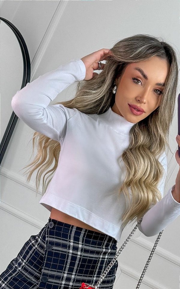 Cropped Manga Longa – Gola Alta