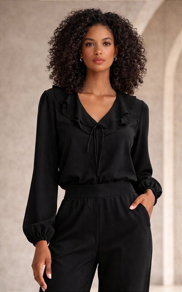 Blusa feminina babados