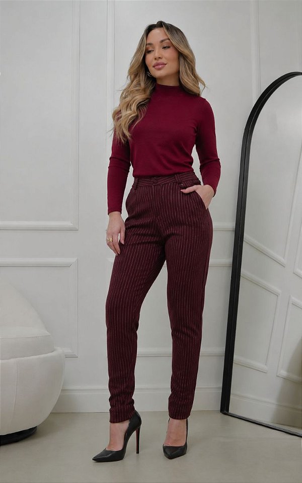 Calça Feminina Risca de Giz