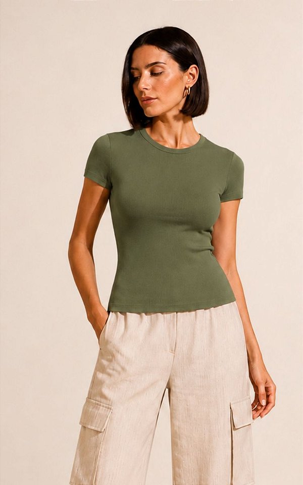Blusa Feminina Canelada Poliamida
