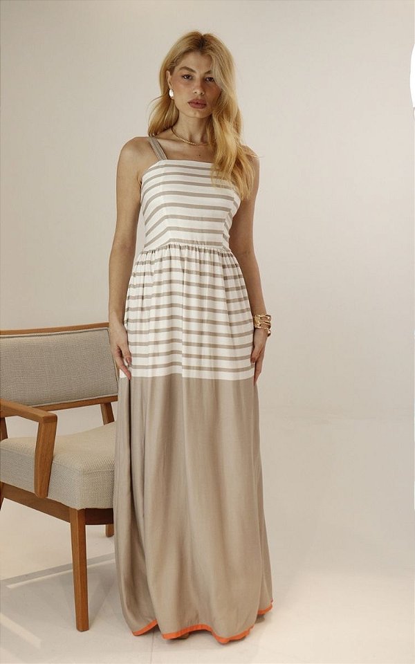 Vestido Barrado Listrado