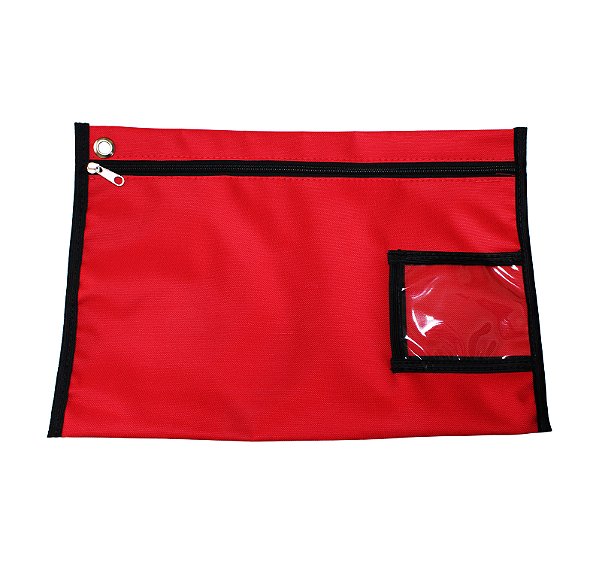 MALOTE PARA DOCUMENTOS PRODUZIDO EM NYLON 26 X 38 CM - VERMELHO