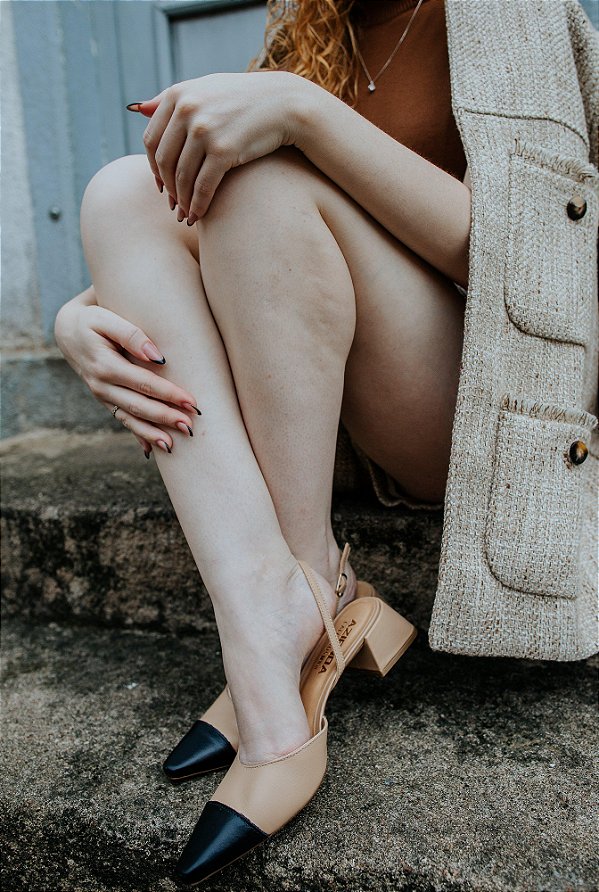 Salto Clara | couro nude